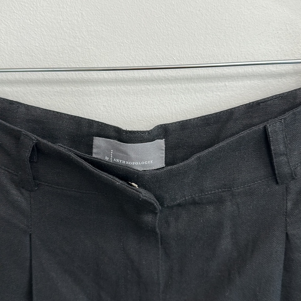 NWT Anthropologie linen wide leg black trousers - Picture 8 of 14